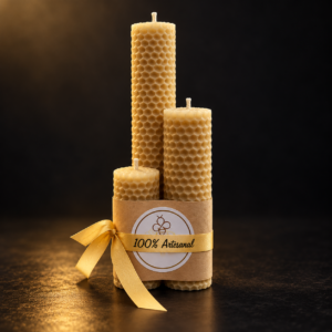 Vela de Cera Alveolada — Kit com 3